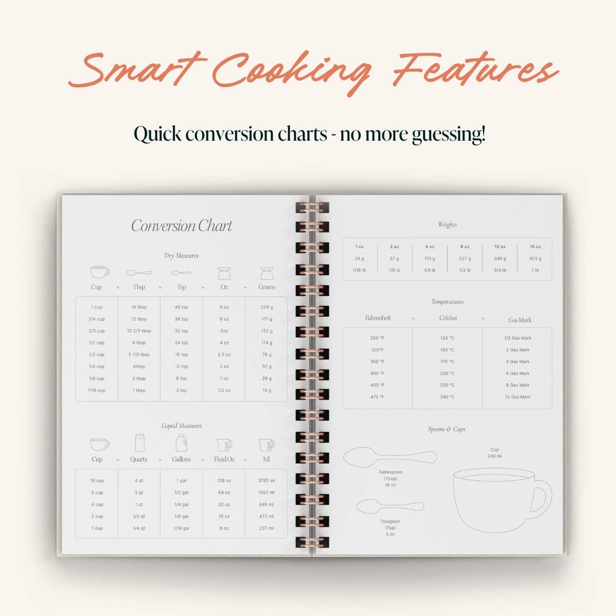 Olive Recipe Journal | A5 Spiral Hardcover Recipe Book