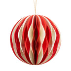 Red and White Paper Hanging Bauble