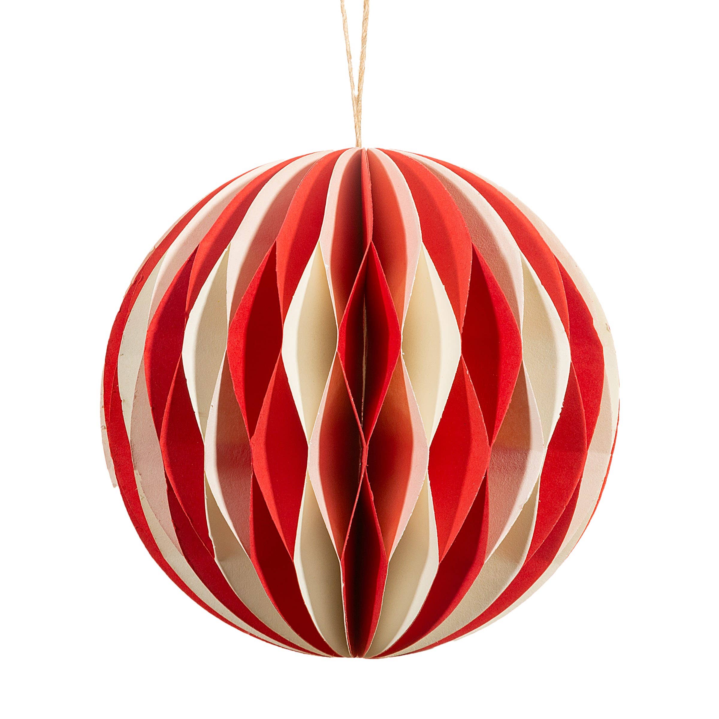 Red and White Paper Hanging Bauble