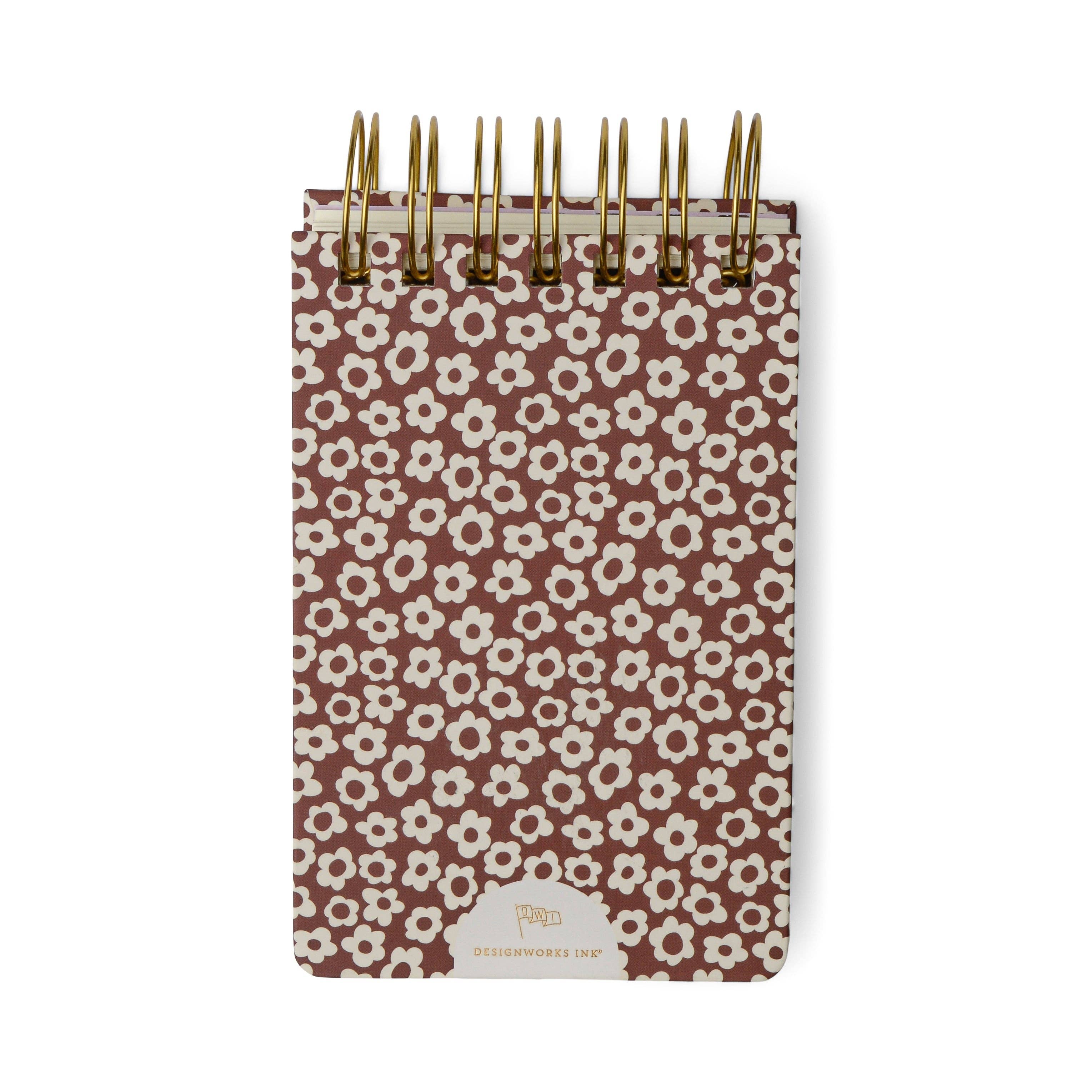 Designworks Ink Chunky Notepad - Burgundy Groovy Floral