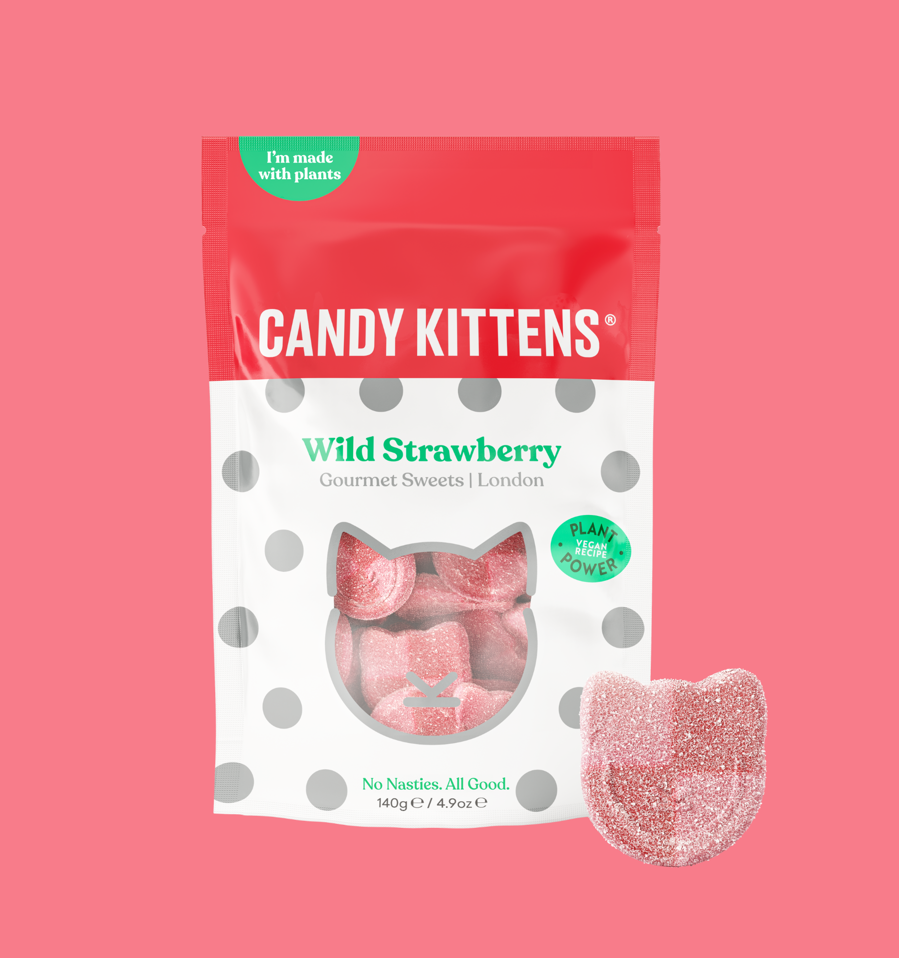 Candy Kittens Sweets Wild Strawberry 140g
