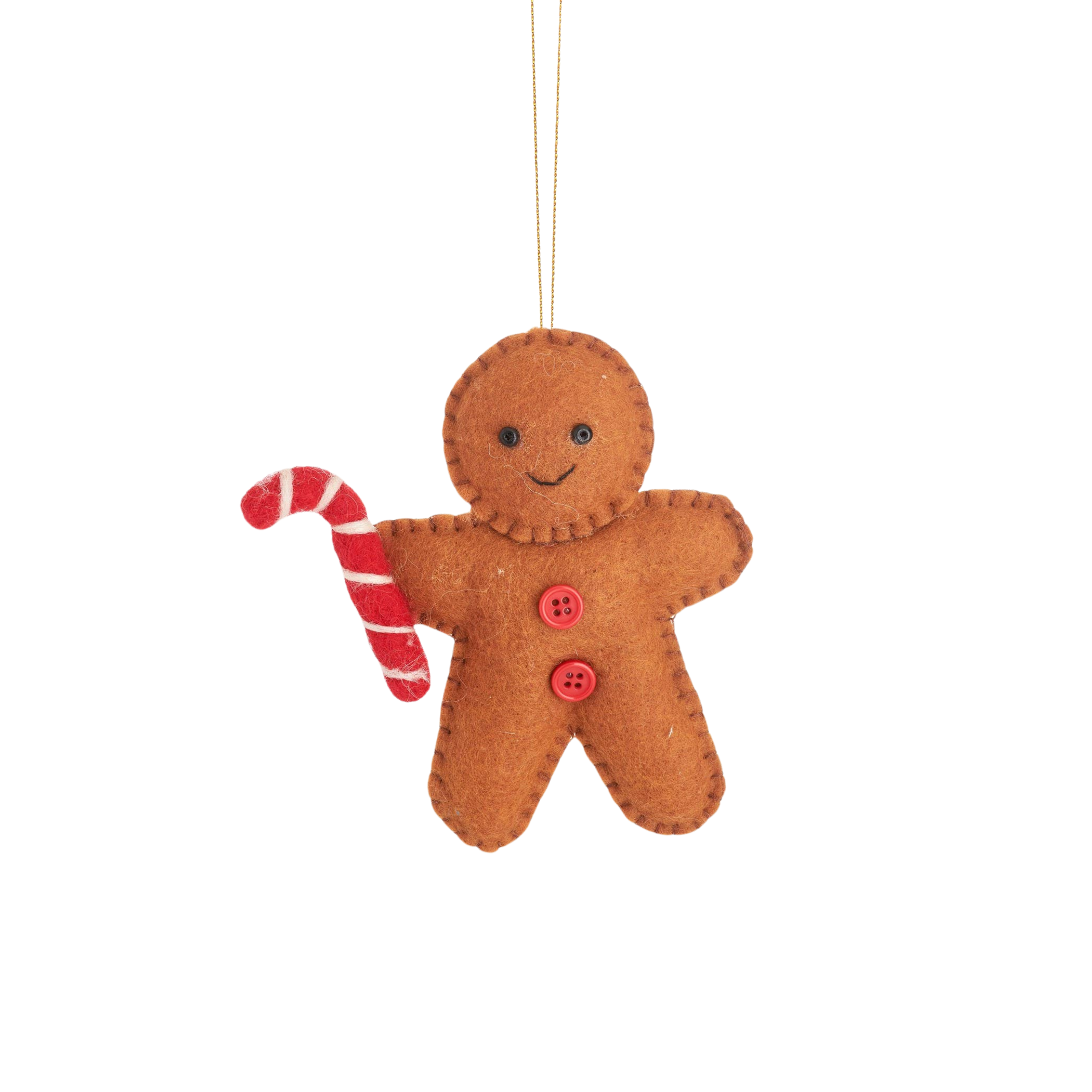 LARGE Gingerbread (Candy Cane)  - Hanging Decoration