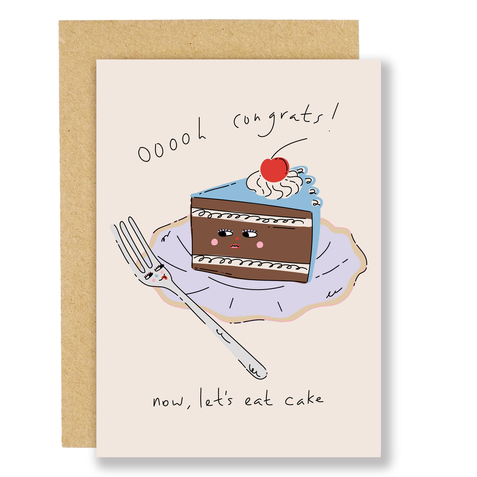 Ooh Congrats, Now Let’s Eat Cake – Celebration Card
