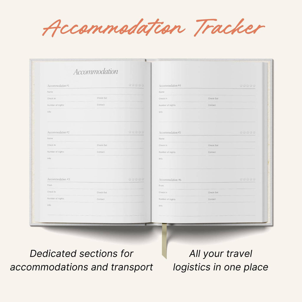 Travel Planner Guided Journal | Plan 7 Holidays | Coral