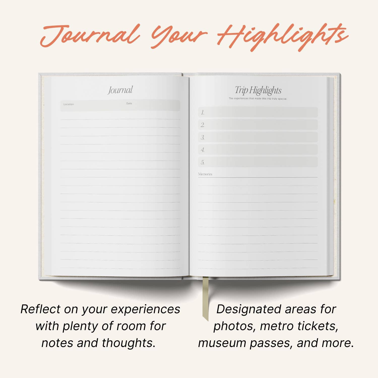 Travel Planner Guided Journal | Plan 7 Holidays | Coral