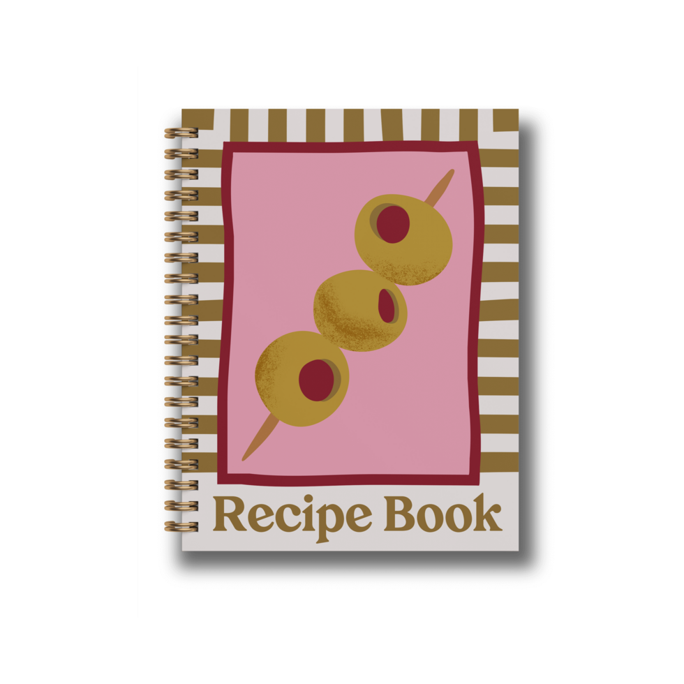Olive Recipe Journal | A5 Spiral Hardcover Recipe Book