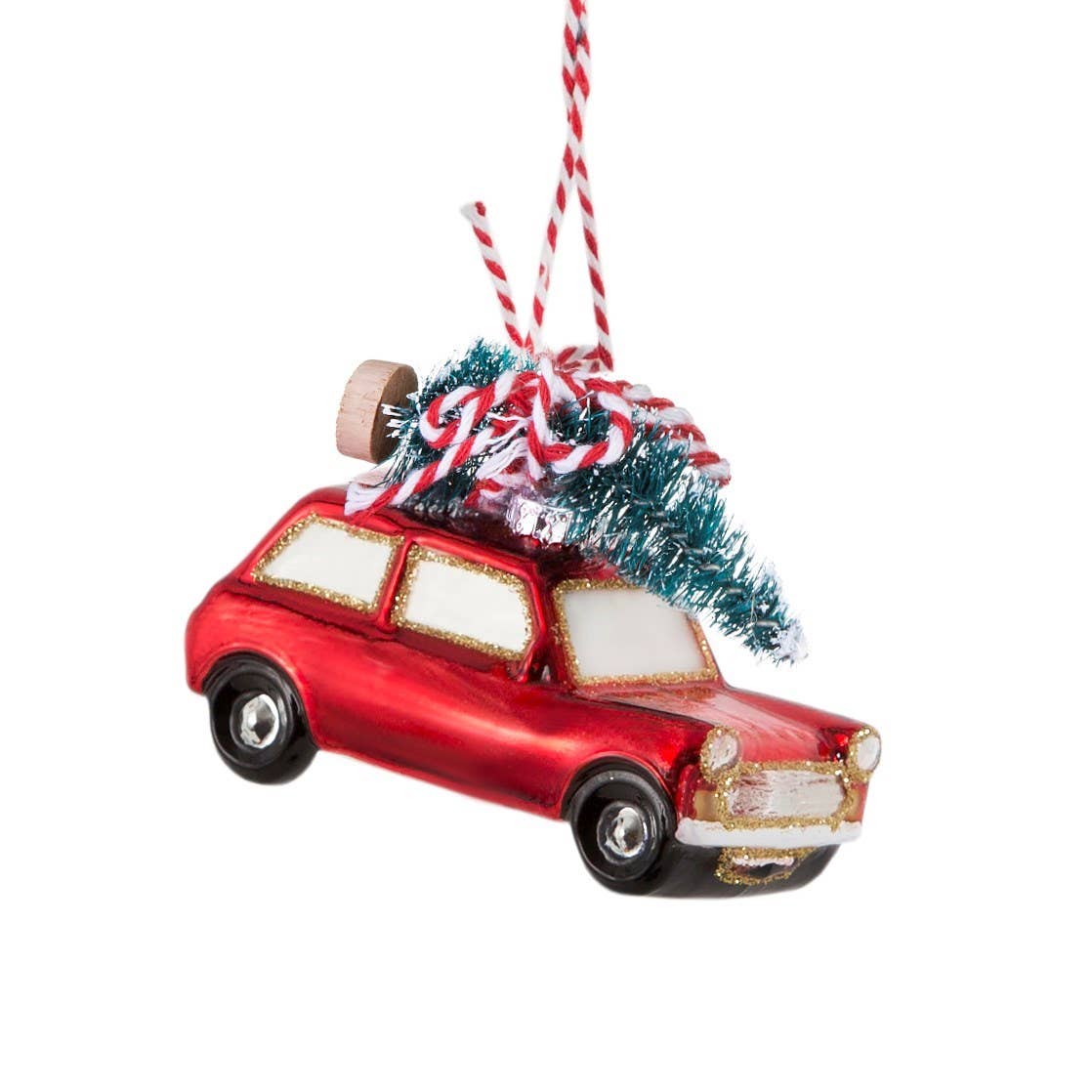 Coming Home For Christmas Red Car - Hanging Decoration