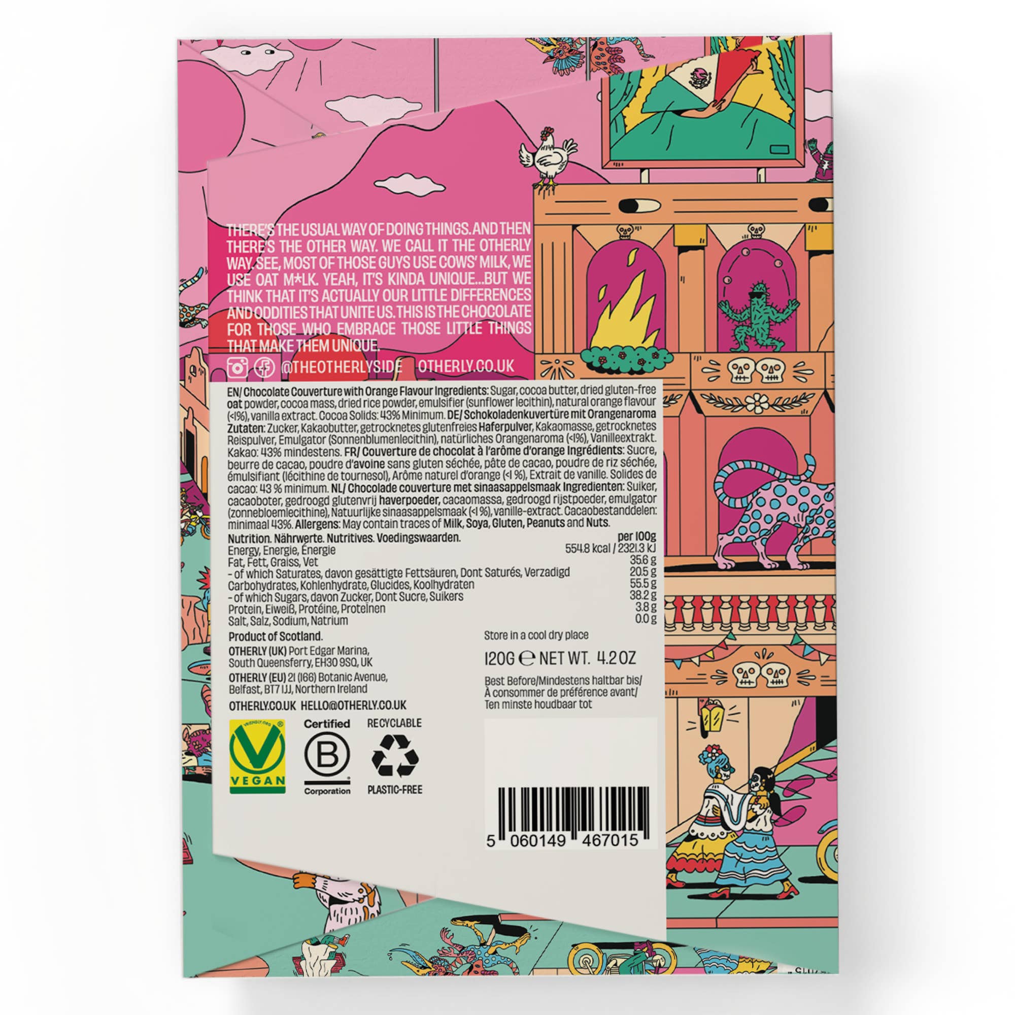 Orange Oatm*lk Chocolate Bar 120G // Vegan // Creamy