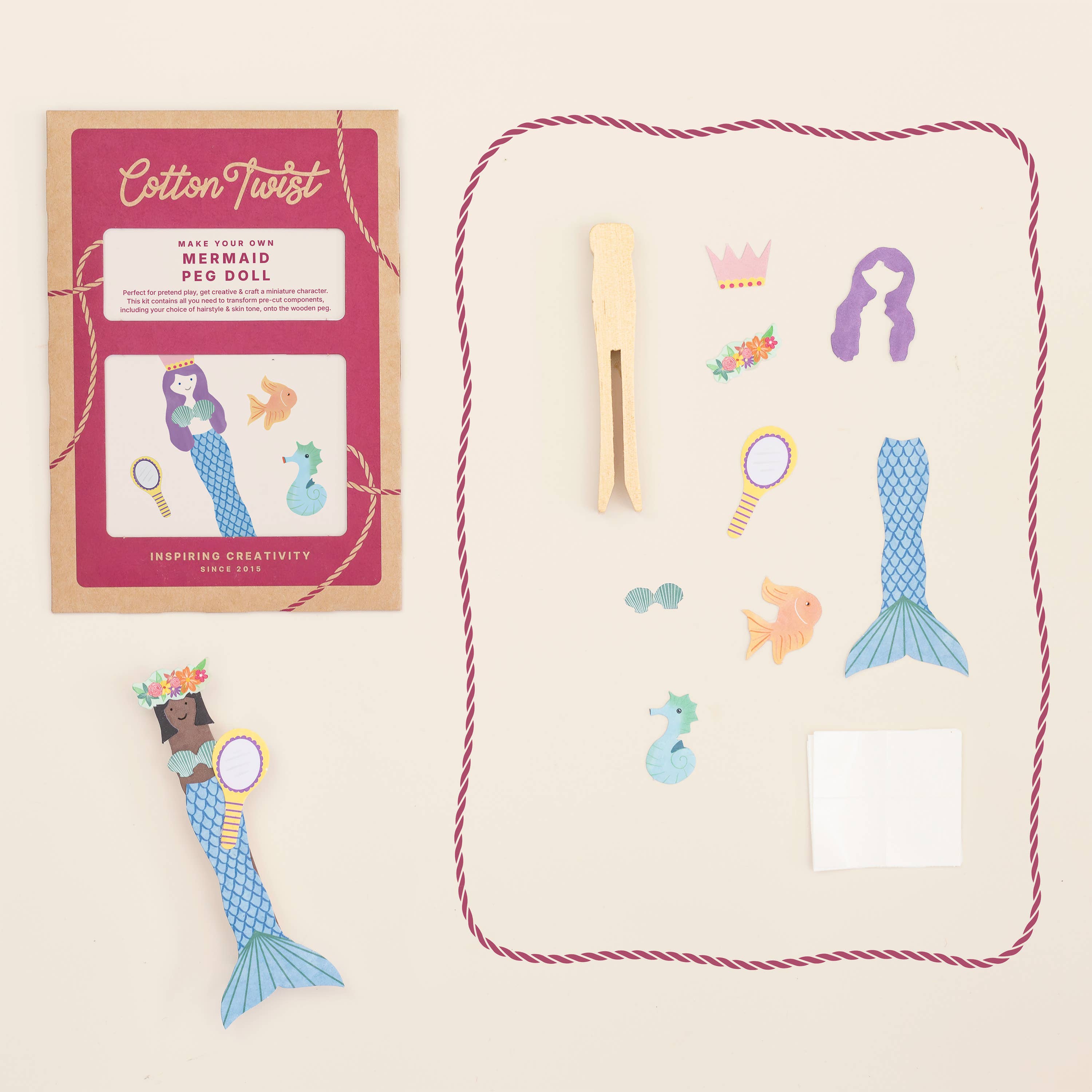 Make Your Own Mermaid Peg Doll